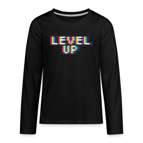 Pixelart No. 21 (Level Up) - bunt/colour - Teenager Premium Langarmshirt