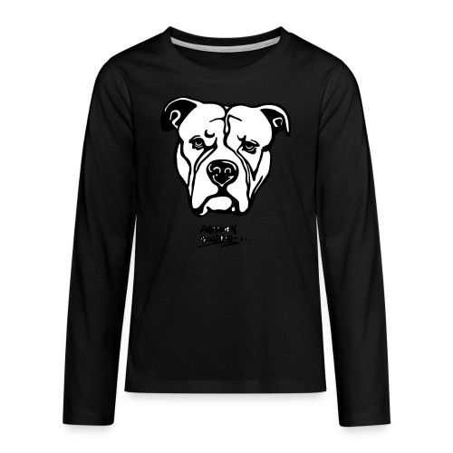 american bulldog background text - Teenager Premium Langarmshirt
