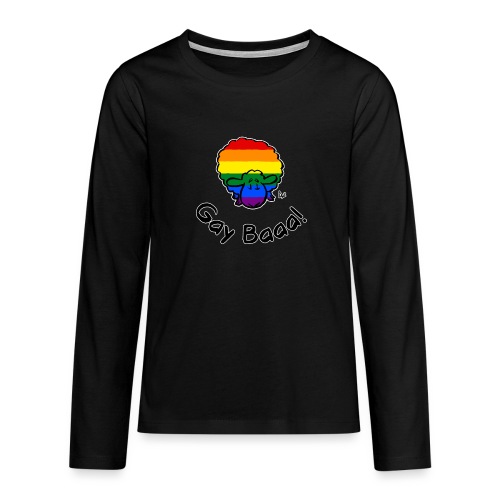 Gay Baaa! Rainbow Pride Sheep (svart upplaga) - Långärmad premium T-shirt tonåring