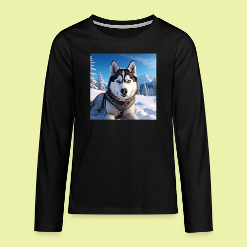 Husky im Schnee - Teenager Premium Langarmshirt