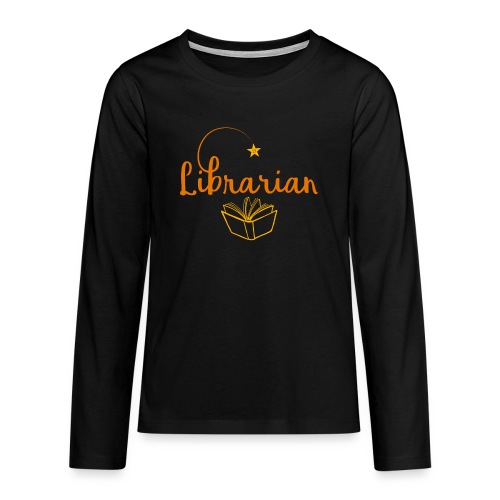0327 Librarian Librarian Library Book - Koszulka Premium z długim rękawem dla nastolatków