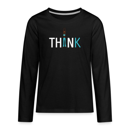 Slim, fit and thin, think being thin and healthy - Teenagers' Premium Longsleeve Shirt