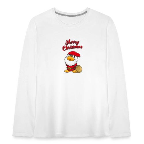 Ente als Weihnachtsmann mit Merry Christmas - Teenager Premium Langarmshirt