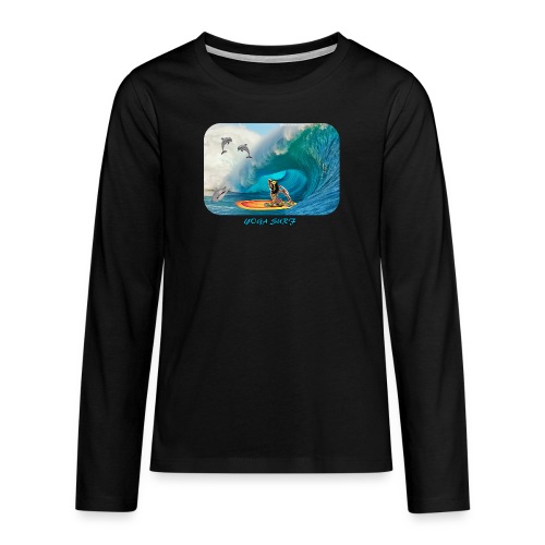 Power yoga surf - Långärmad premium T-shirt tonåring