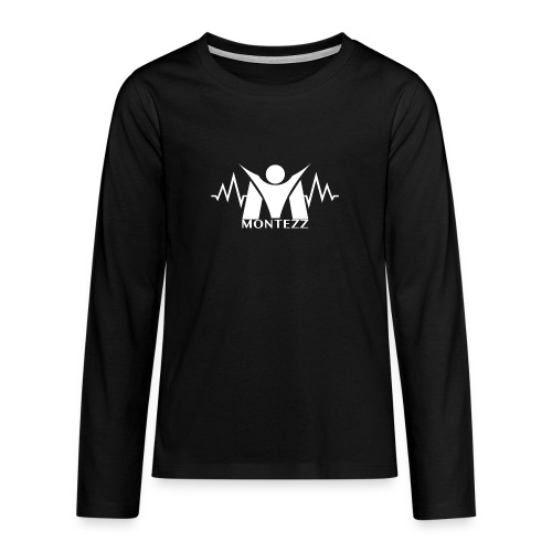 RM - Heart Beat Logo - White - Teenagers' Premium Longsleeve Shirt
