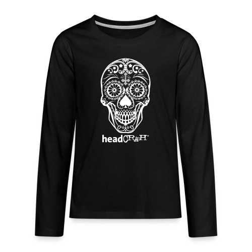Skull & Logo white - Teenager Premium Langarmshirt