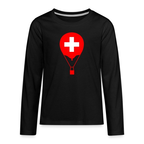 Gasballon i schweizisk design - Teenager premium T-shirt med lange ærmer