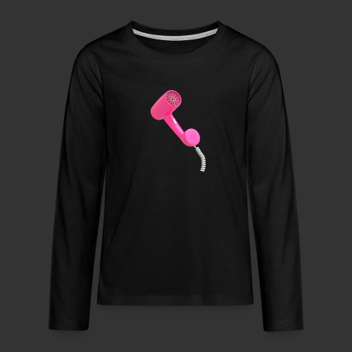 Telefon z suszarką do włosów: telefon - Koszulka Premium z długim rękawem dla nastolatków