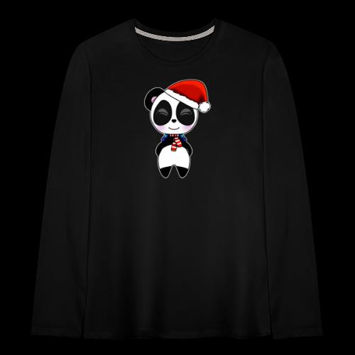 Panda noel bonnet - T-shirt manches longues Premium Ado