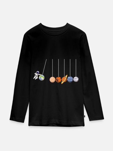 Physiker Planeten Pendel - Teenager Premium Bio Langarmshirt - Schwarz
