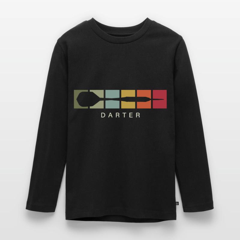 vintage Darter Darts Spruch Teenager Premium Bio Langarmshirt