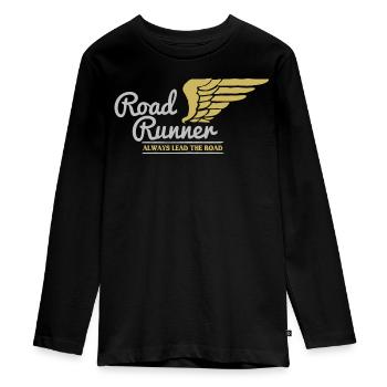 Photo de motard - T-shirt manches longues Premium Ado - noir - Devant - AI Model Kid Female (0cm)