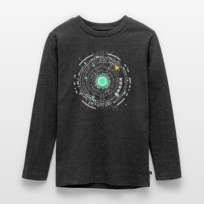 nerd CPU core computer code pc platine raumschiff Teenager Premium Bio Langarmshirt