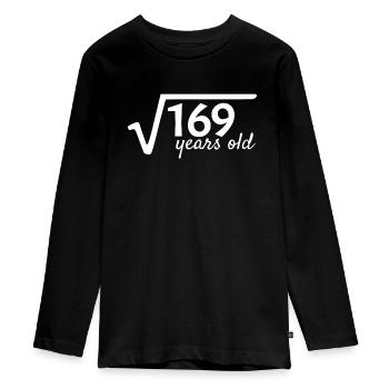 13 Geburtstag - 13 Jahre alt - Teenager Premium Bio Langarmshirt - Schwarz - Vorne - AI Model Kid Female (0cm)