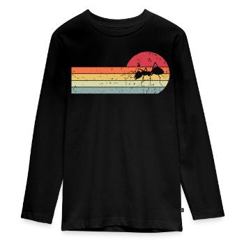 Ameise - Teenager Premium Bio Langarmshirt - Schwarz - Vorne - AI Model Kid Female (0cm)