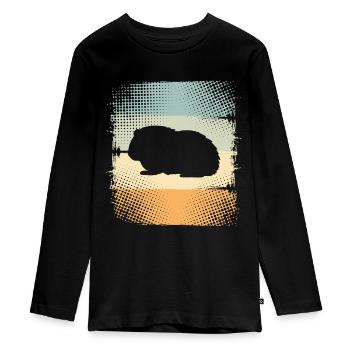 Meerschweinchen - Teenager Premium Bio Langarmshirt - Schwarz - Vorne - AI Model Kid Female (0cm)