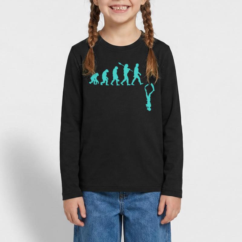Freediving Evolution Teenager Premium Organic Long Sleeve Shirt