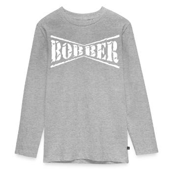 Chemise Ratsking Ratlook – Style rustique personnalisé - T-shirt manches longues Premium Ado - gris chiné - Devant