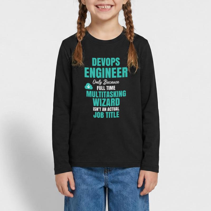 Assistant multitâche DevOps Engineer T-shirt manches longues Premium Ado