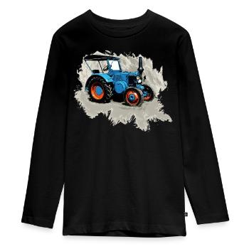Traktor Lanz - Teenager Premium Bio Langarmshirt - Schwarz - Vorne - AI Model Kid Female (0cm)