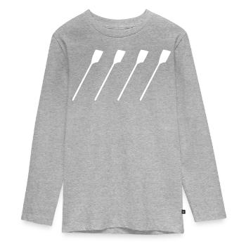 Sangles de gouvernail - T-shirt manches longues Premium Ado - gris chiné - Devant