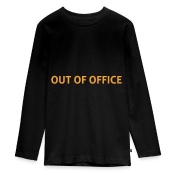 Absent du bureau - T-shirt manches longues Premium Ado - noir - Devant - AI Model Kid Female (0cm)