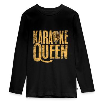 Karaoke - Teenager Premium Bio Langarmshirt - Schwarz - Vorne - AI Model Kid Female (0cm)