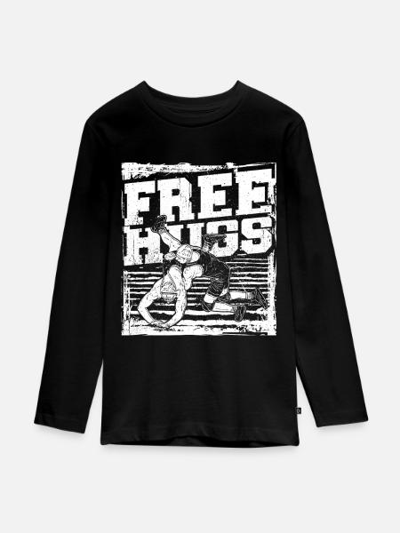 Wrestling - Teenager Premium Bio Langarmshirt - Schwarz