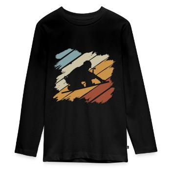 Couvreurs - T-shirt manches longues Premium Ado - noir - Devant - AI Model Kid Female (0cm)
