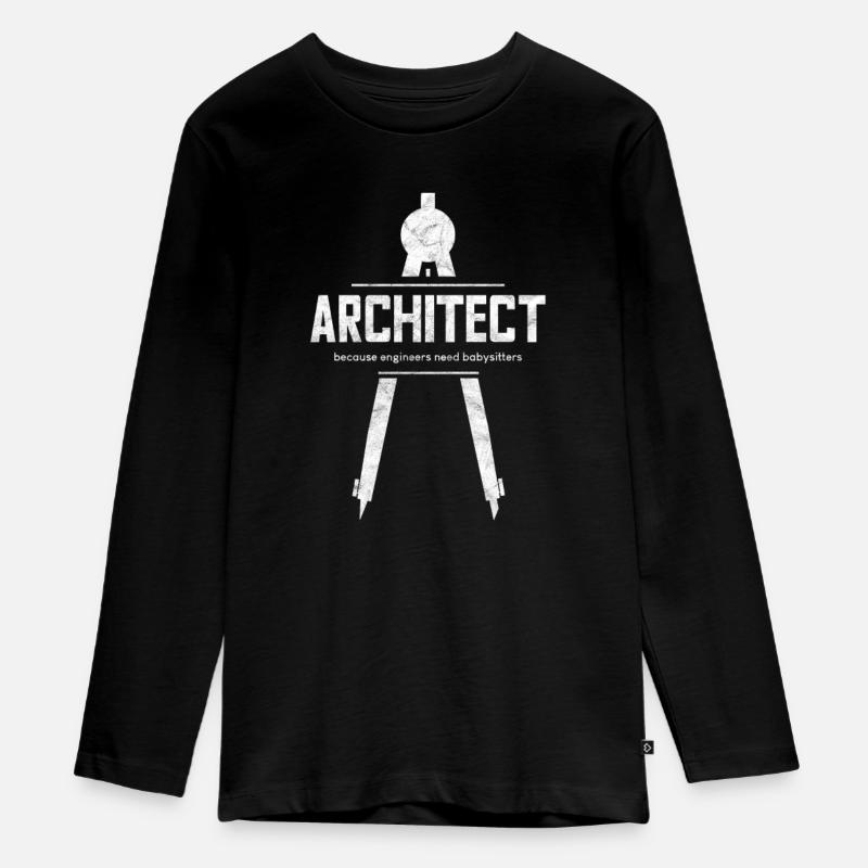 Architetkurstudent Architecte Architecte Drôle - T-shirt manches longues Premium Ado - noir