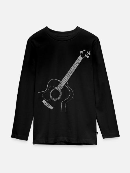 Gitarre - Teenager Premium Bio Langarmshirt - Schwarz