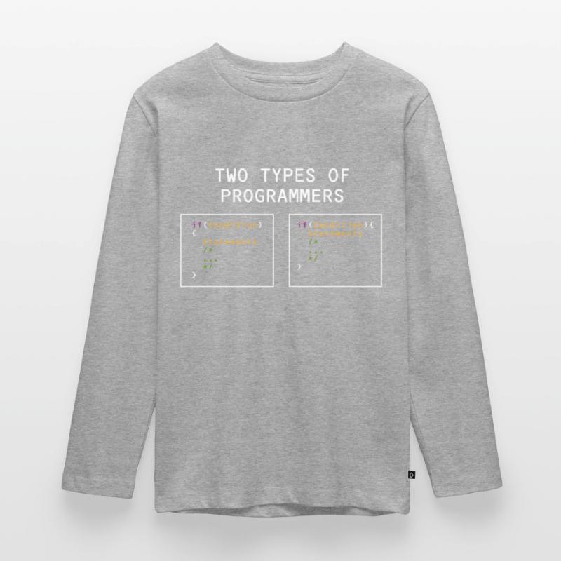 Two types of programmers PHP HTML IT Developer Teenager Premium Organic Long Sleeve Shirt