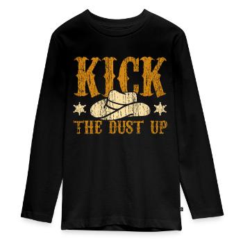 Western Country Dance - T-shirt manches longues Premium Ado - noir - Devant - AI Model Kid Female (0cm)