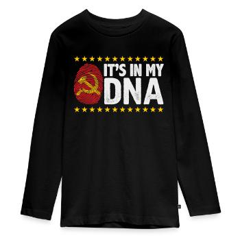 USSR sowjet union kommunismus kommunist soviet - Teenager Premium Bio Langarmshirt - Schwarz - Vorne - AI Model Kid Female (0cm)