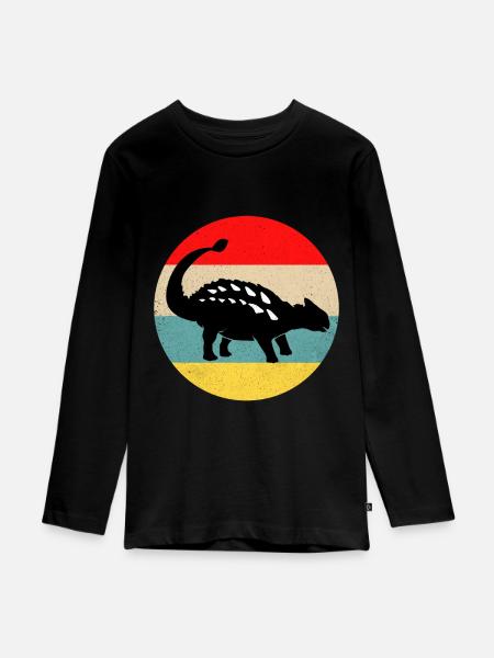 Ankylosaurus - Teenager Premium Bio Langarmshirt - Schwarz