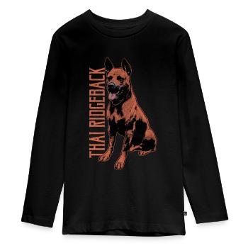 Thai Ridgeback - Teenager Premium Bio Langarmshirt - Schwarz - Vorne - AI Model Kid Female (0cm)