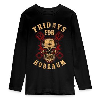 Fridays for Hubraum Tuning Geschenk - Teenager Premium Bio Langarmshirt - Schwarz - Vorne - AI Model Kid Female (0cm)