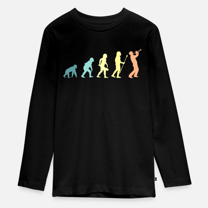 Trompette évolution trompette - T-shirt manches longues Premium Ado - noir
