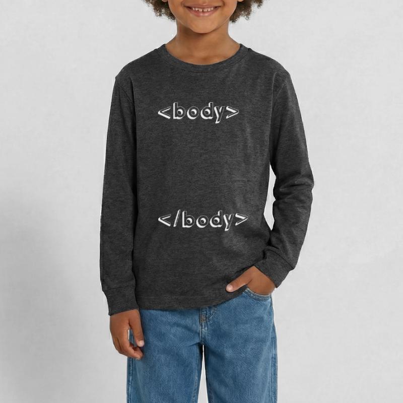 html css geek programming Teenager Premium Organic Long Sleeve Shirt