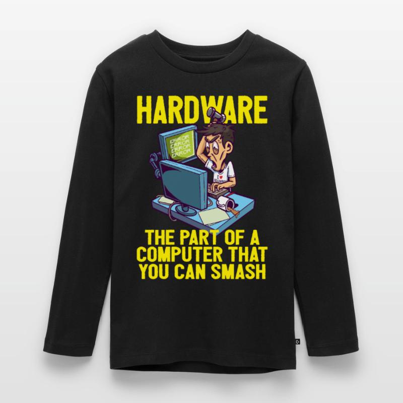 Smash PC Hardware Debugging IT Coder Informatik Teenager Premium Bio Langarmshirt