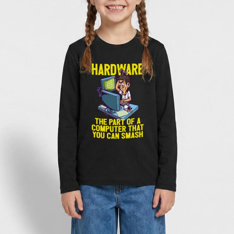 Smash PC Hardware Debugging IT Coder Informatik Teenager Premium Bio Langarmshirt