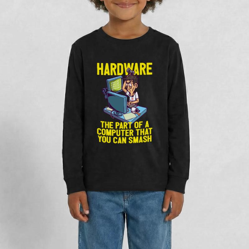 Smash PC Hardware Debugging IT Coder Informatik Teenager Premium Bio Langarmshirt