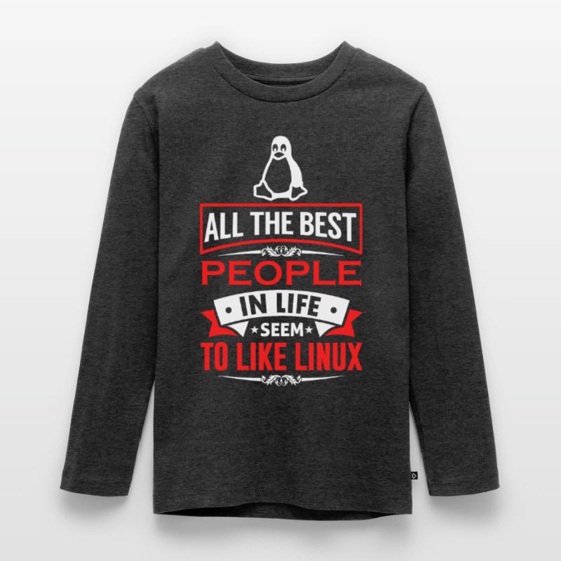 Linux Coding Nerd Sysadmin Geek Administrator Teenager Premium Bio Langarmshirt