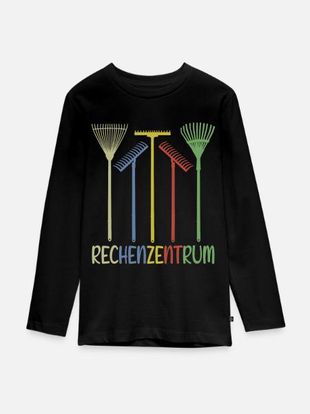 Garten Rechen Rechenzentrum - Teenager Premium Bio Langarmshirt - Schwarz