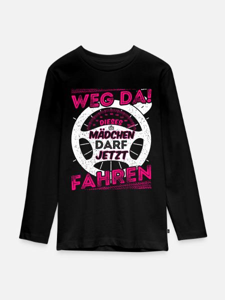 Führerschein Fahranfänger Führerscheinprüfung - Teenager Premium Bio Langarmshirt - Schwarz