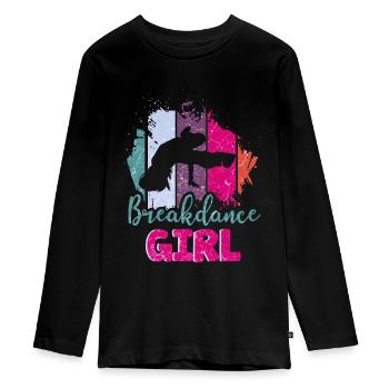 Tanz Tanzen Breakdance Mädchen - Teenager Premium Bio Langarmshirt - Schwarz - Vorne - AI Model Kid Female (0cm)