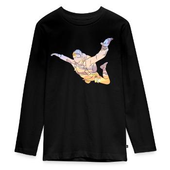 Skydiving Sunset - T-shirt manches longues Premium Ado - noir - Devant - AI Model Kid Female (0cm)