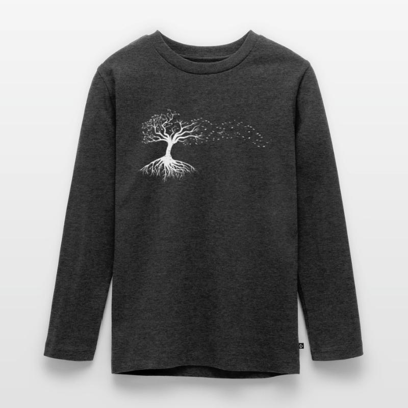 Tree Old Lonely Tree Old Tree Leafless Tree Teenager Premium Bio Langarmshirt