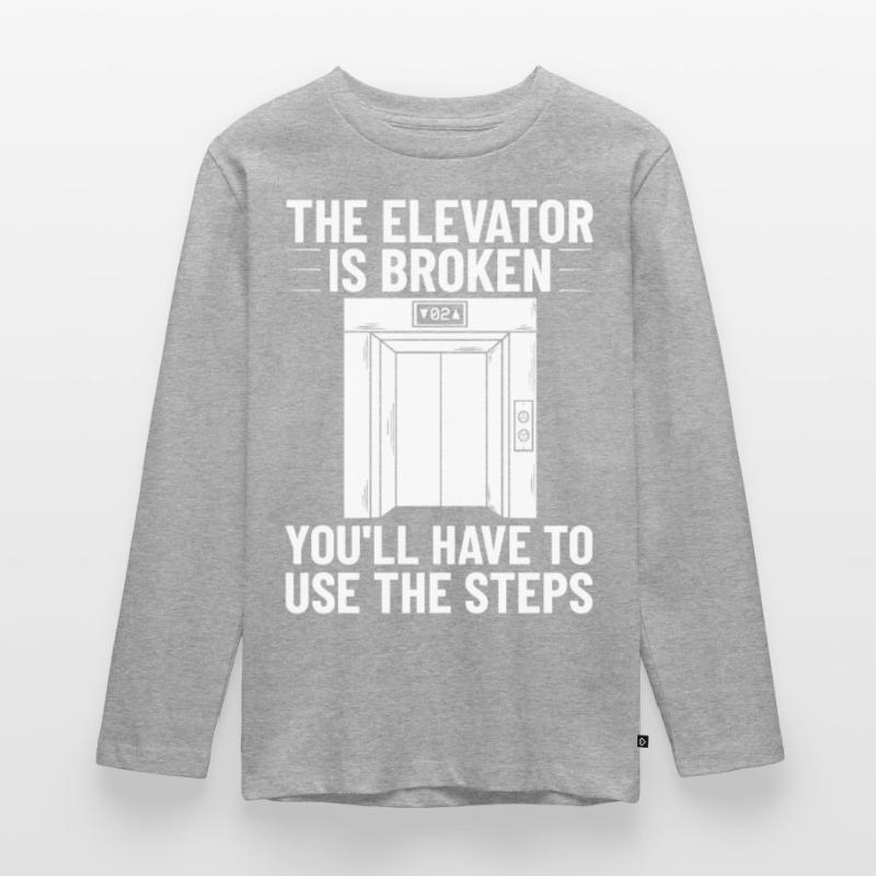 Elevator Elevator System Technician Elevator Lift Teenager Premium Organic Long Sleeve Shirt