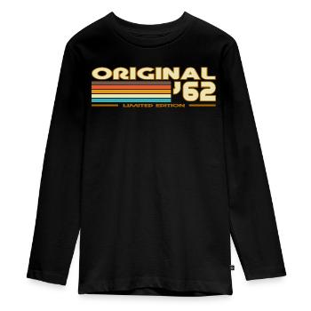 Rétro 62 Arc-en-Ciel - T-shirt manches longues Premium Ado - noir - Devant - AI Model Kid Female (0cm)